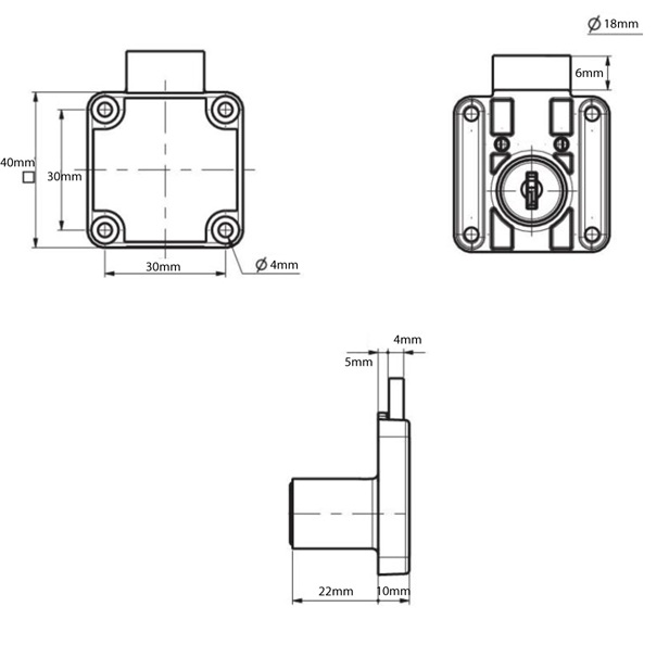 Keysplease - LD04-Cyberlock-rim-lock-c-w-2-keys